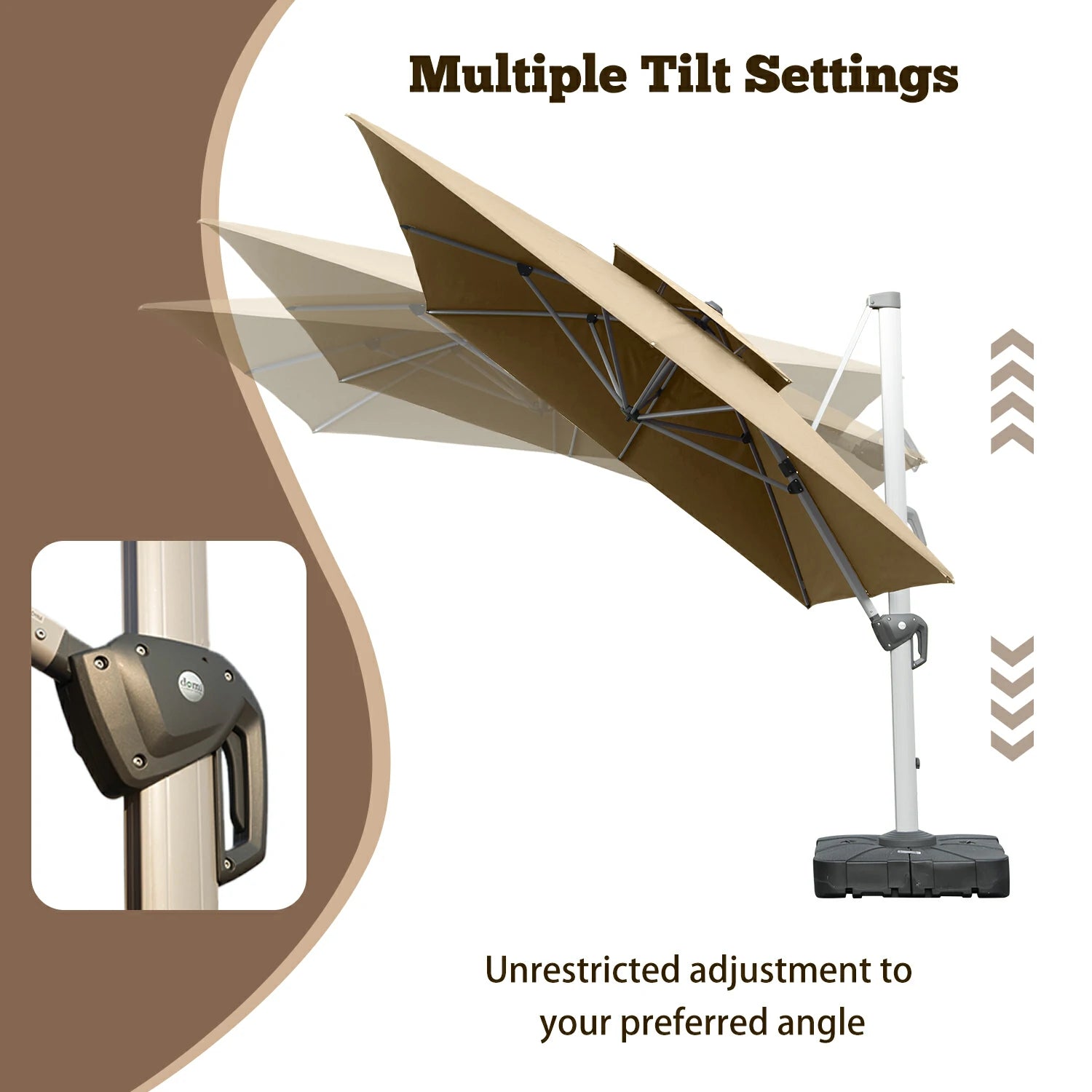 Domi Outdoor Living Cantilever Patio Umbrella - Rectangular