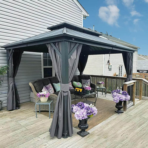 Domi Hardtop Gazebo with Aluminum Frame & Steel Roof