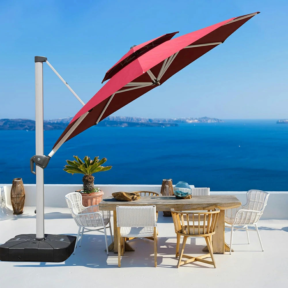 domi patio umbrella #color_Brick Red