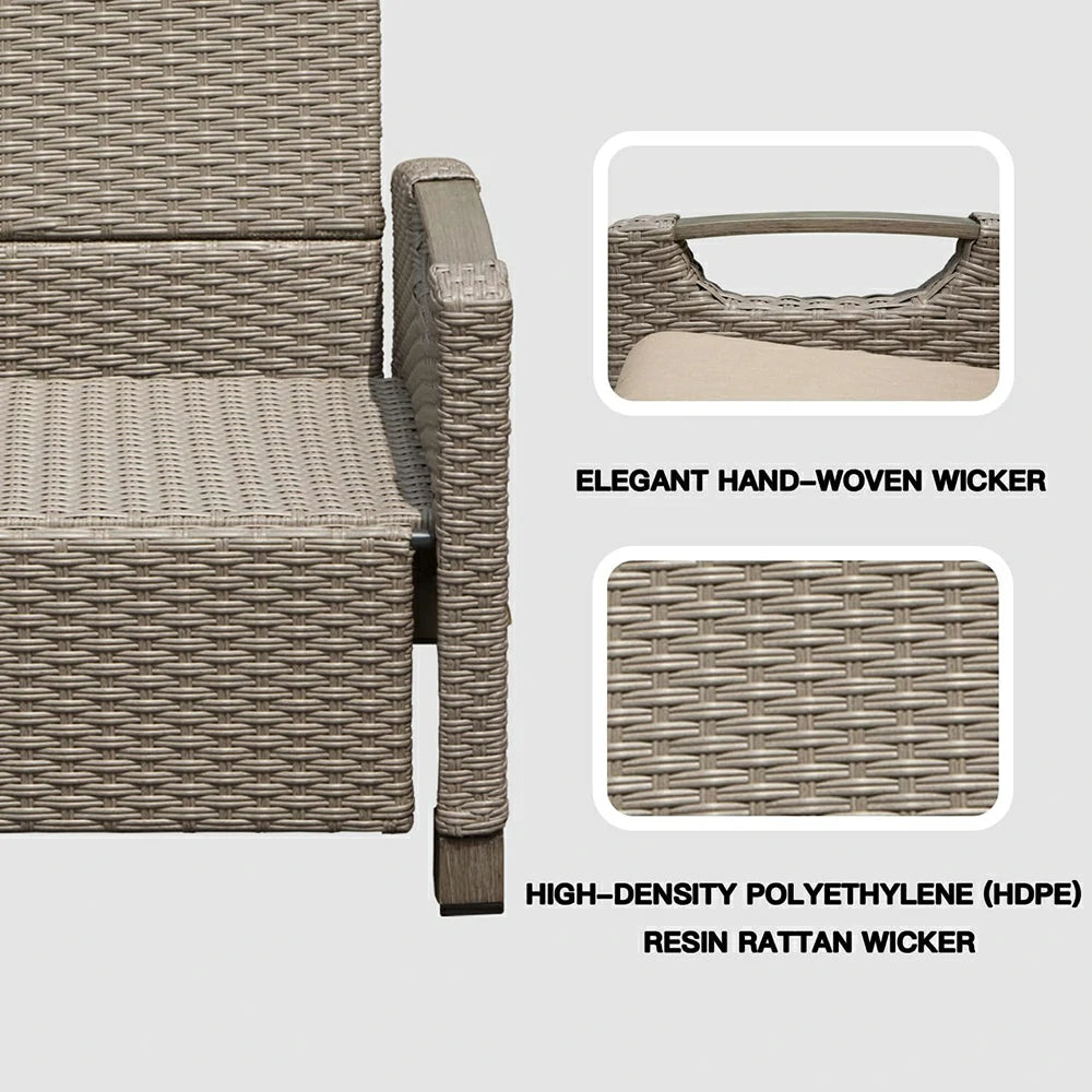 Domi Rattan Lounge Chair#color_Beige