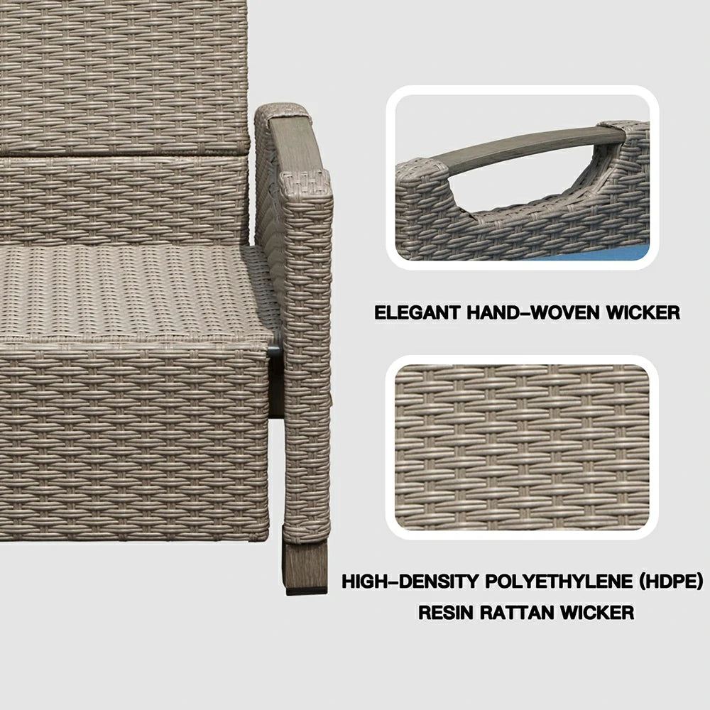 Domi Rattan Lounge Chair#color_Navy Blue