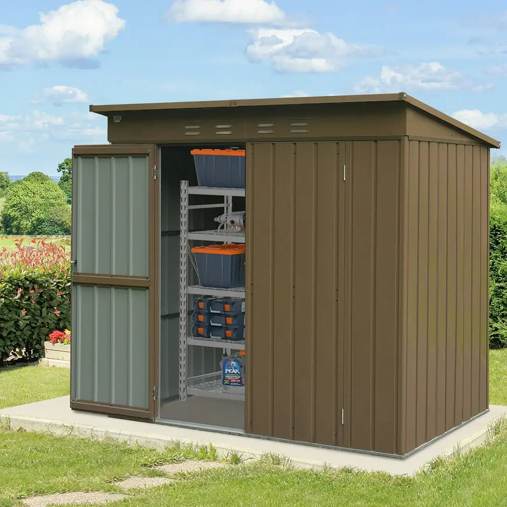 Domi Sloping Roof Storage Shed Garden Tool Storage Room
